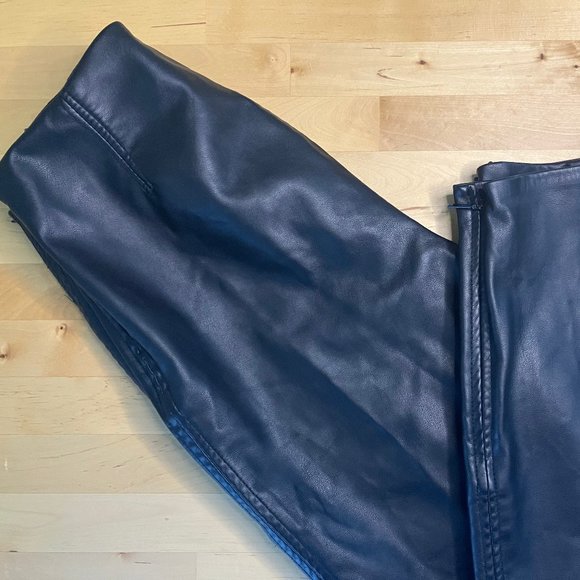 Free People black faux-leather leggings size 4 - Picture 1 of 3